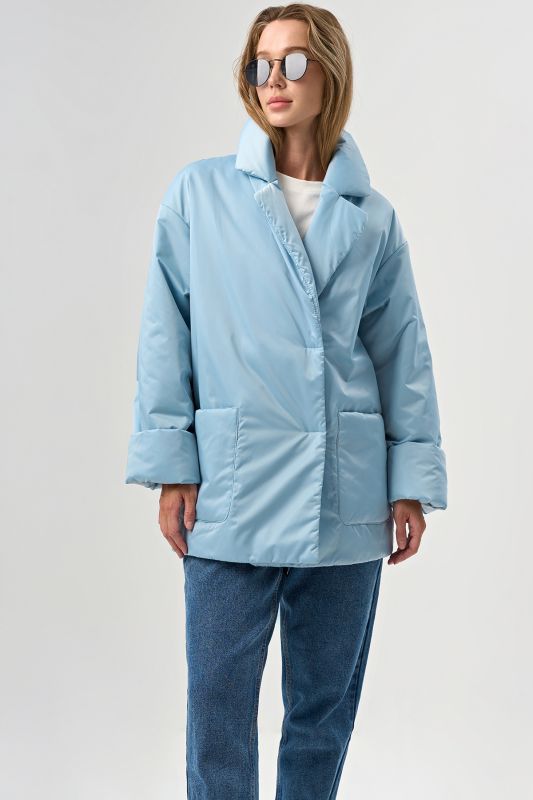 Jacket of dense jacket fabric blue