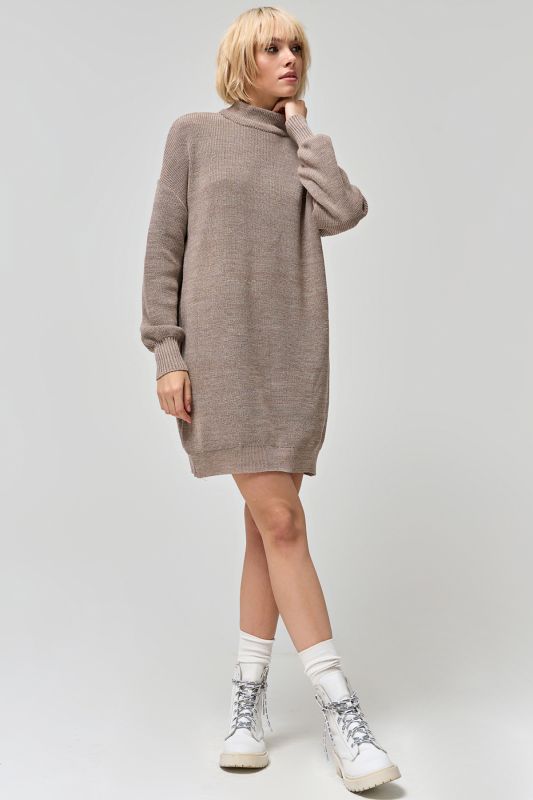 Cappuccino melange loose knit dress