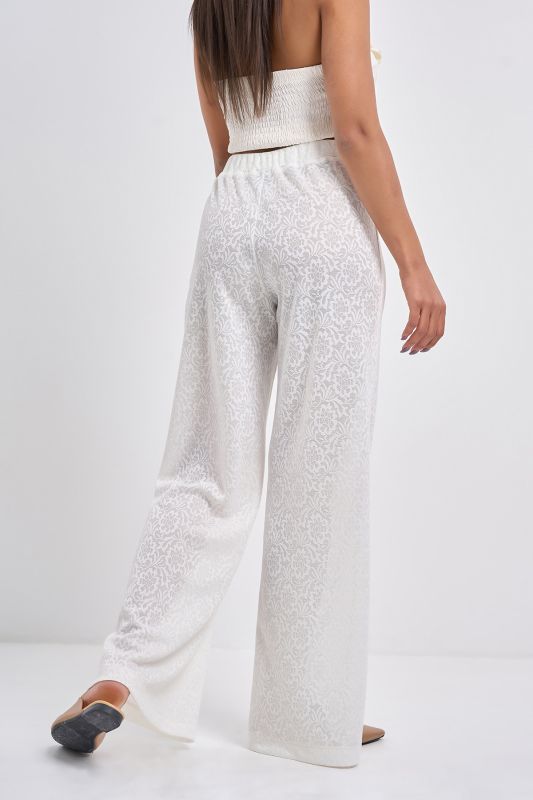 Milk lace evening pants