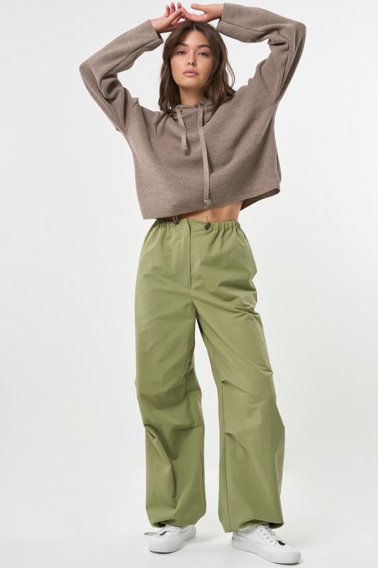 Cappuccino cotton cropped sweater