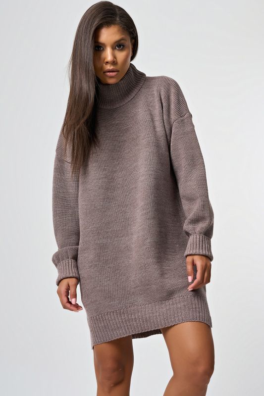 Walnut free silhouette knitted sweater dress