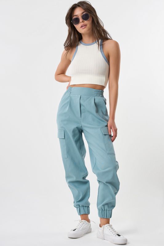 Blue Smoke denim heavy cotton cargo pants