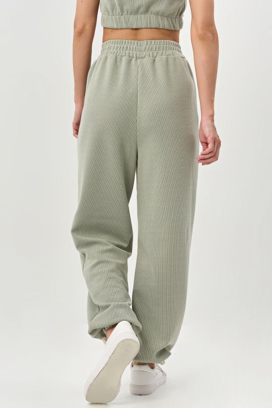 Sage textured knit pants