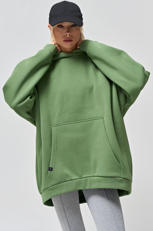 Olive fleece fleece hoodie