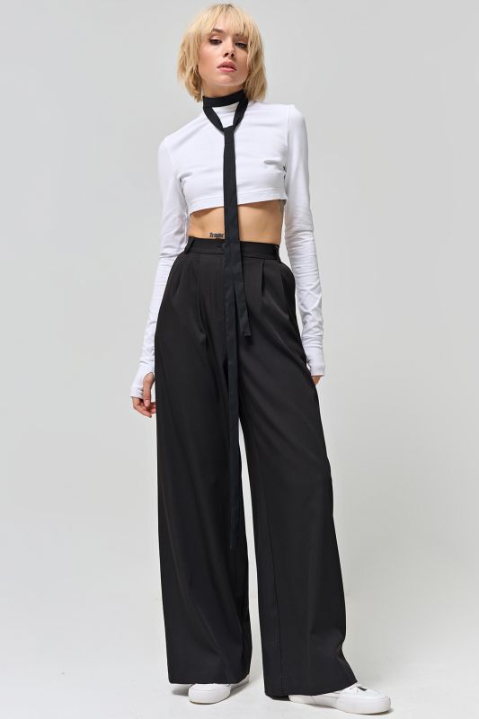 Black palazzo pants with high waist