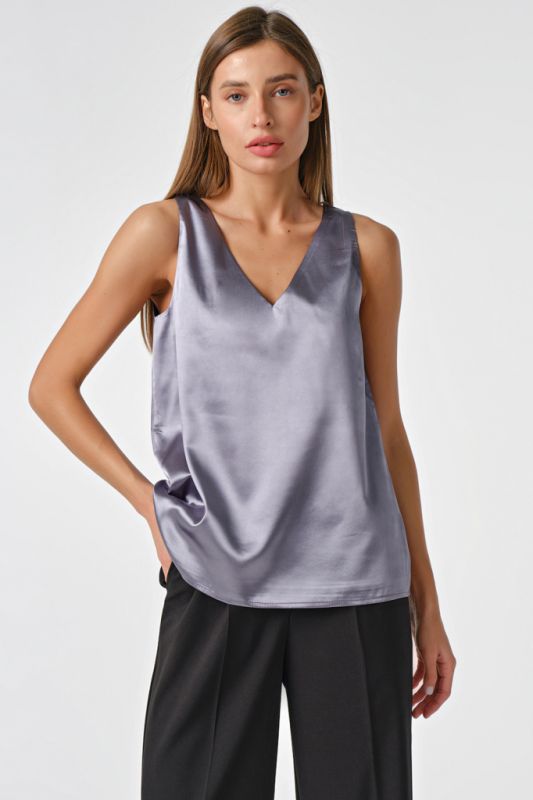 Basic satin top with steel jacket