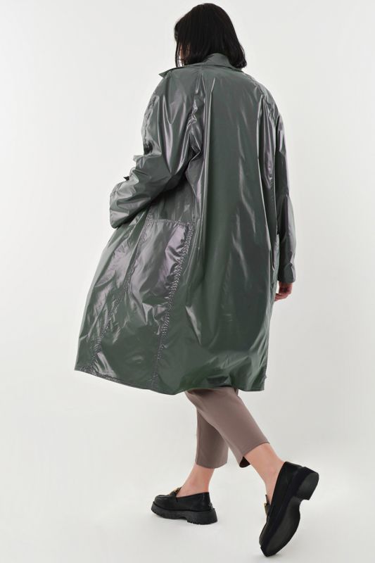 Waterproof raincoat with contrast lining Wormwood