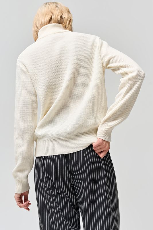 Natural cotton loose knit sweater