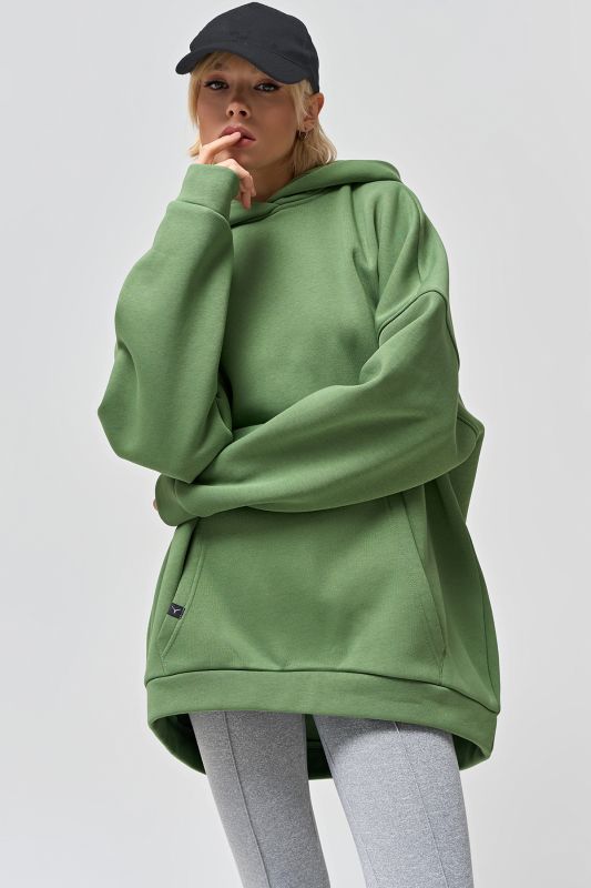 Olive fleece fleece hoodie