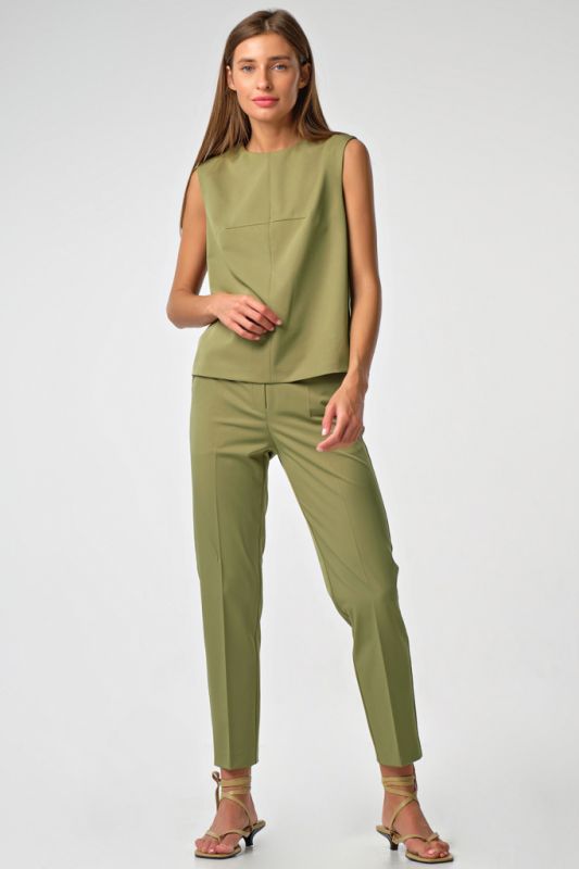 Summer pantsuit with top olive