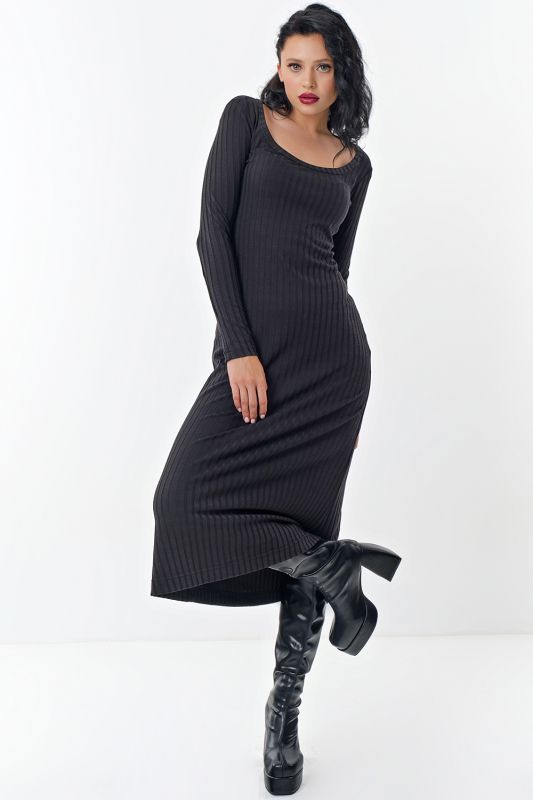 Black knitted dress