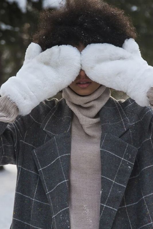 Long plaid coat gray