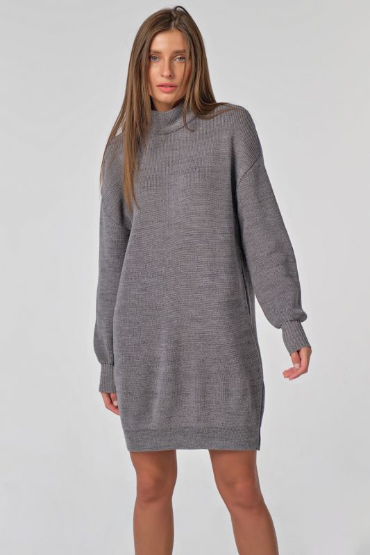 Free knitted dress in gray melange