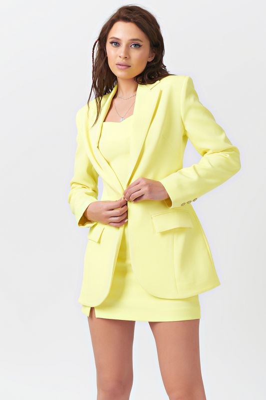 Long summer jacket neon yellow