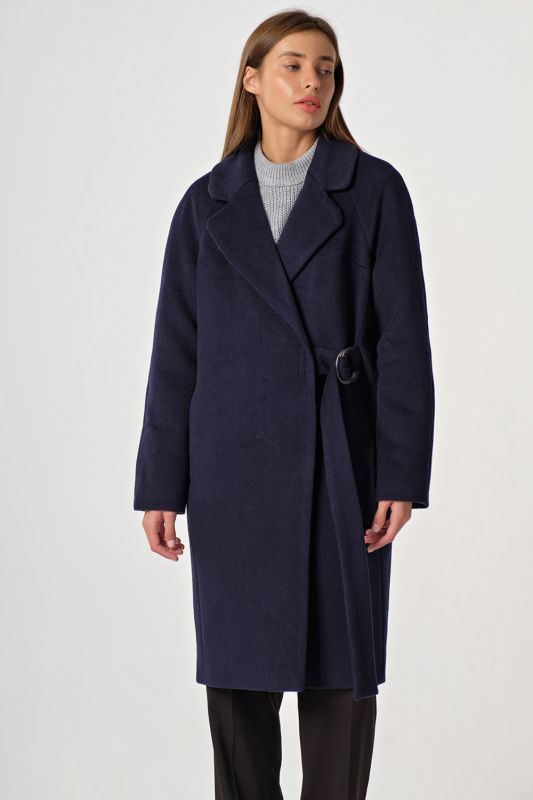 Demi seasonal coat free midi dark blue