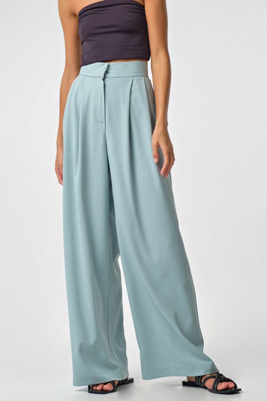 Mint palazzo pants with high waist