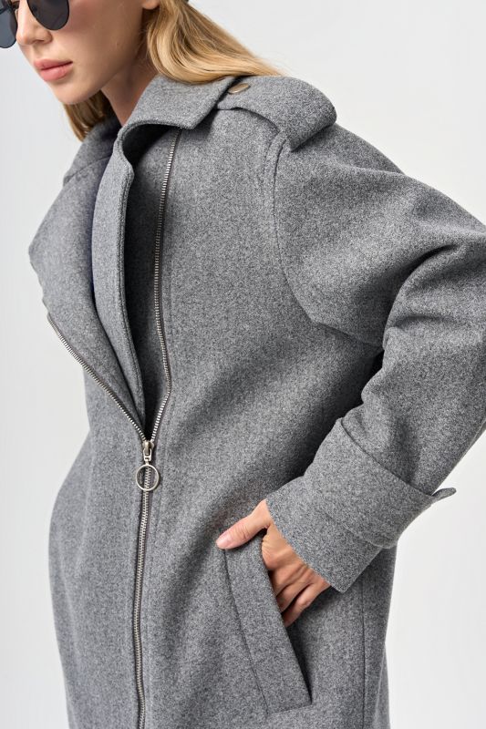 Jacket from coat fabric gray