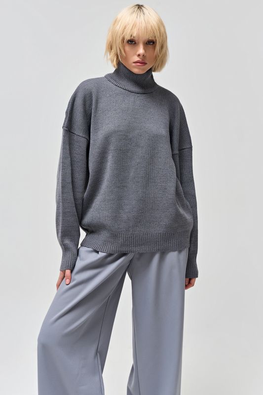 Sweater voluminous melange graphite