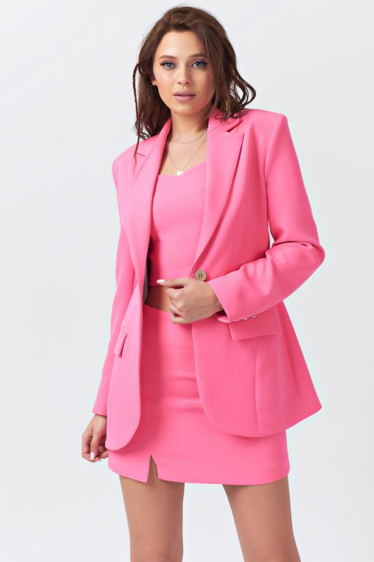 Long summer jacket neon pink