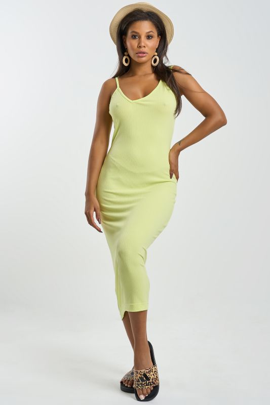 Salad jersey fitted silhouette dress