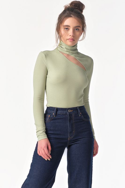 Body knitted with neckline green