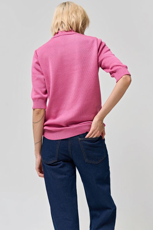 Smoky pink half wool turtleneck sweater