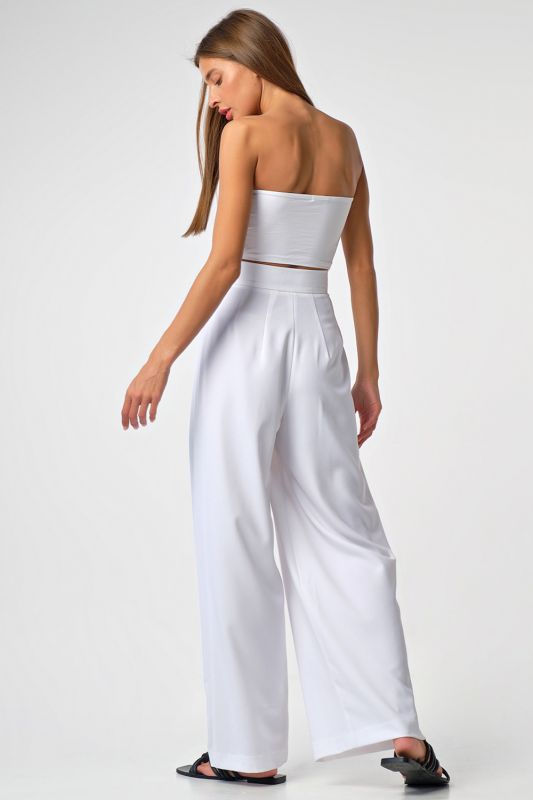 Palazzo pants with high waist white