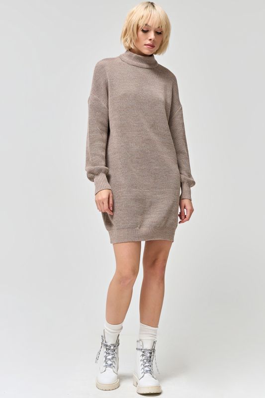 Cappuccino melange loose knit dress