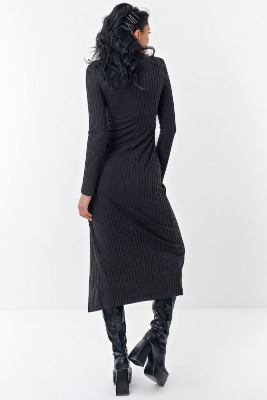 Long sleeve jersey dress black