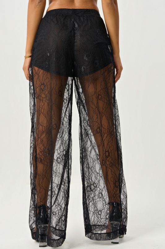 Black lace dressy pants