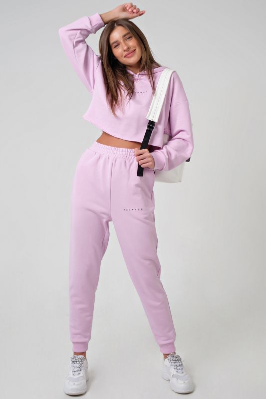 Sport suit with cotton hoodie purple