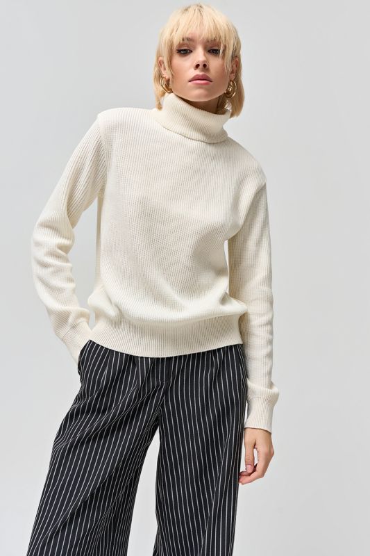 Natural cotton loose knit sweater