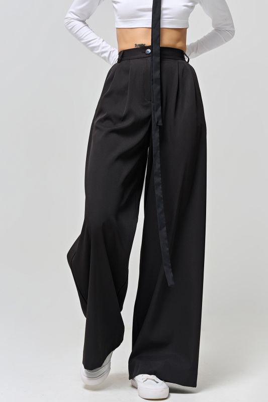 Black palazzo pants with high waist