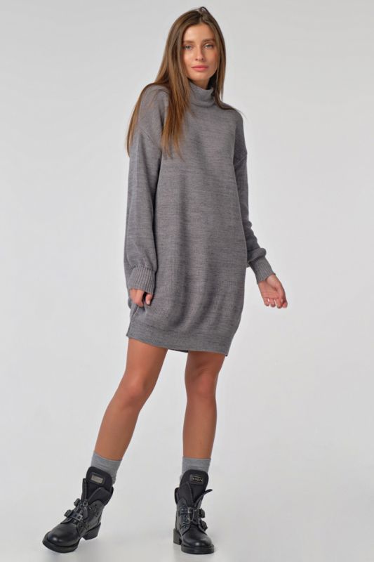 Free knitted dress in gray melange